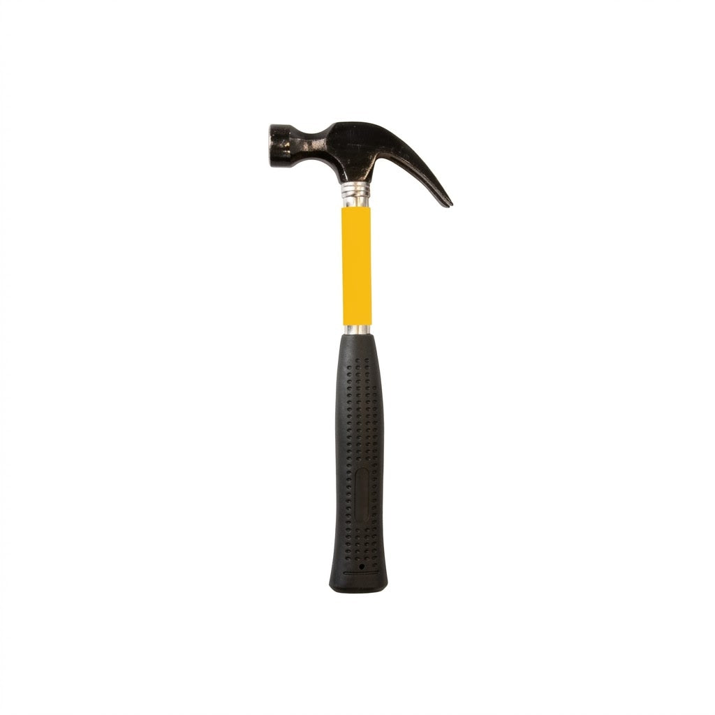 16oz Tubular Steel Claw Hammer Rubber Soft Grip Handle Heavy Duty DIY Woodworking