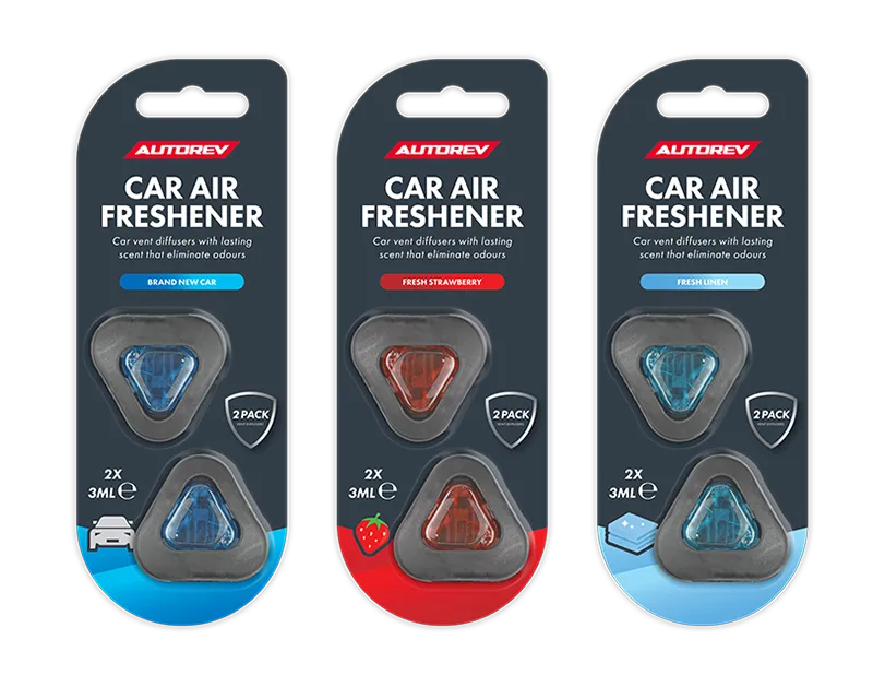 2 Pack Car Air Freshener Vent Clip Diffuser Odour Eliminator Long Lasting Scent