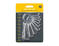 9 Pc Hex Key Allen Keys Set Metric 2mm - 8mm Zinc Plated Steel Keyring DIY Tools