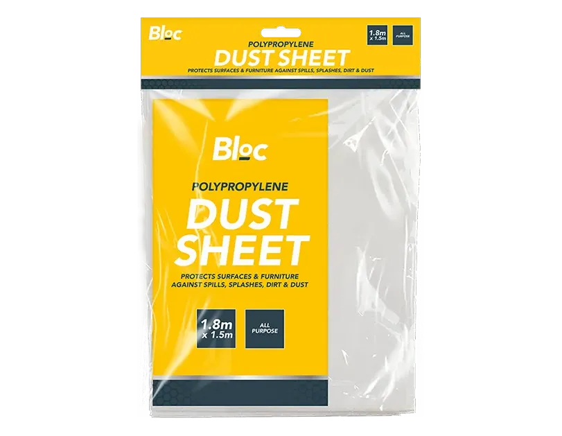Polypropylene Dust Sheet 1.8m x 1.5m Decorating Furniture Floor Protector Cover 