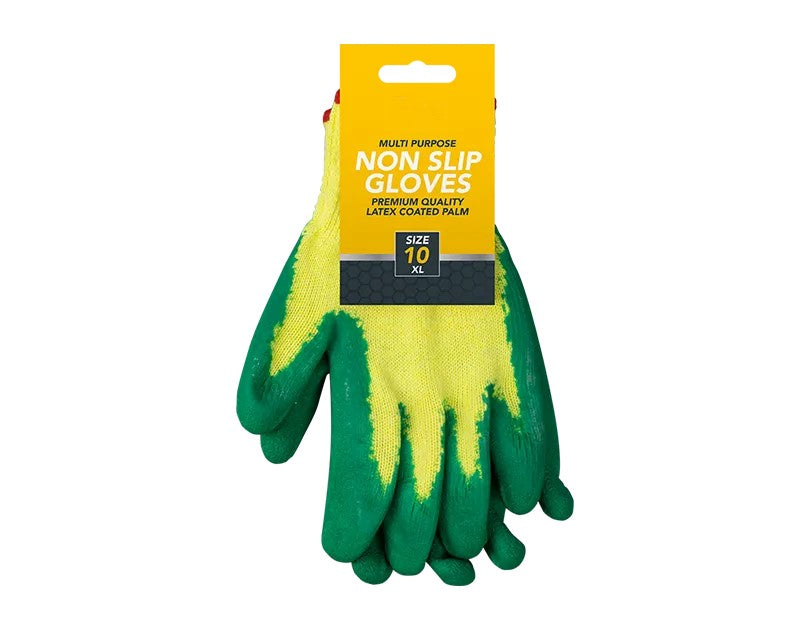 Non Slip Work Gloves Size 10 Latex Coated DIY Gardening Safety Grip Builders