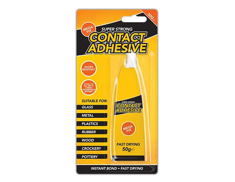 Contact Adhesive Glue 50g Strong Bond Heavy Duty Repair Wood Metal Pottery Plastic