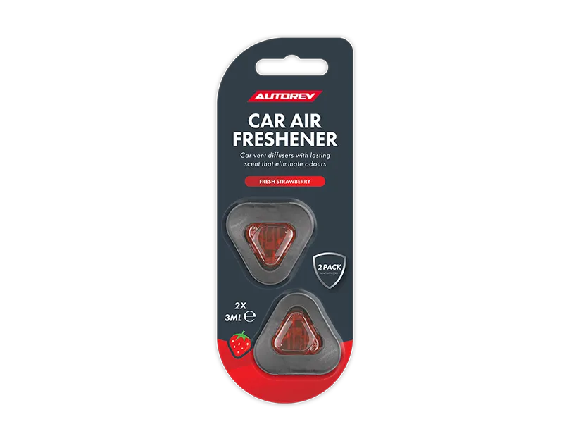 2 Pack Car Air Freshener Vent Clip Diffuser Odour Eliminator Long Lasting Scent