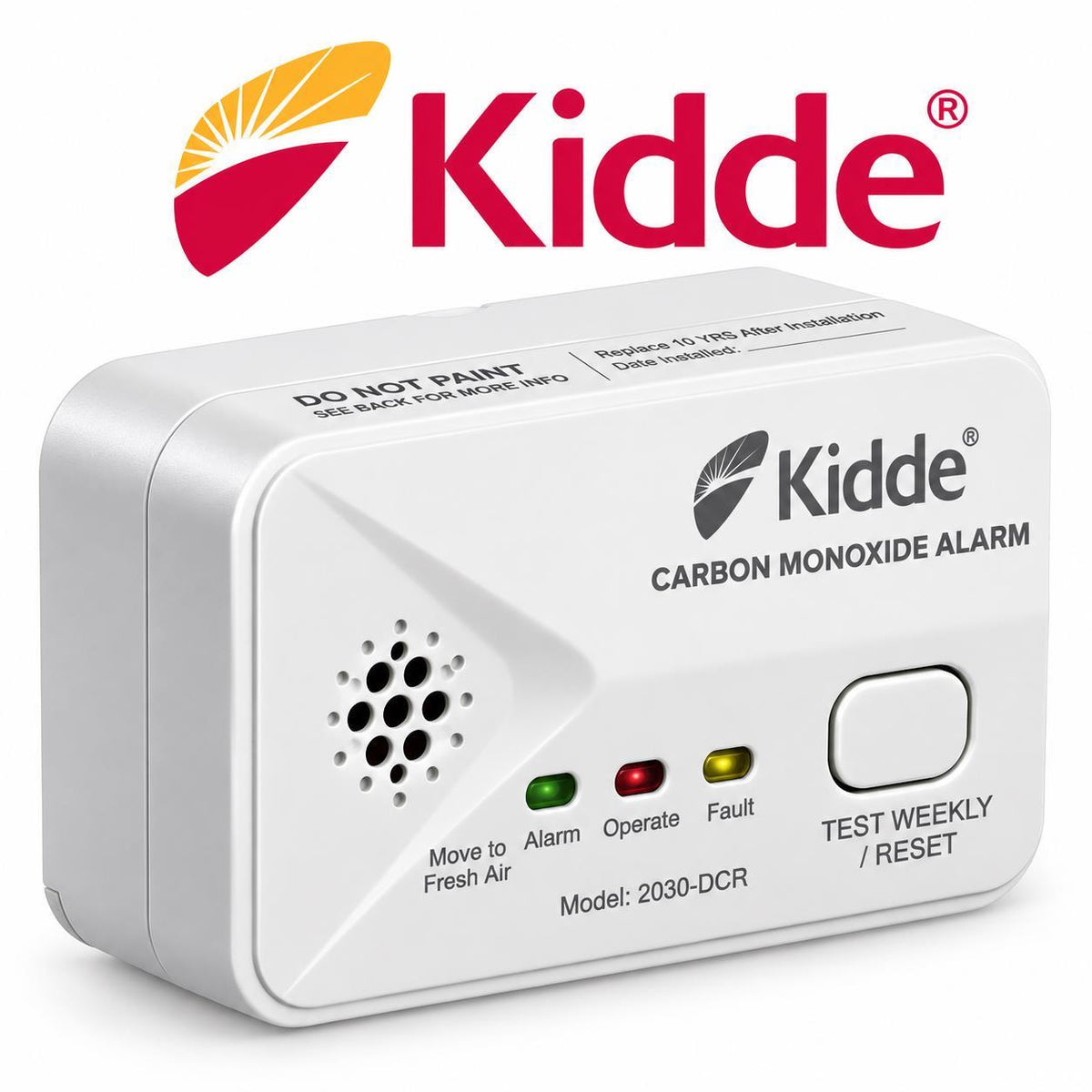 Carbon Monoxide Alarm 10 Year life CO Detector Kidde 2030-DCR