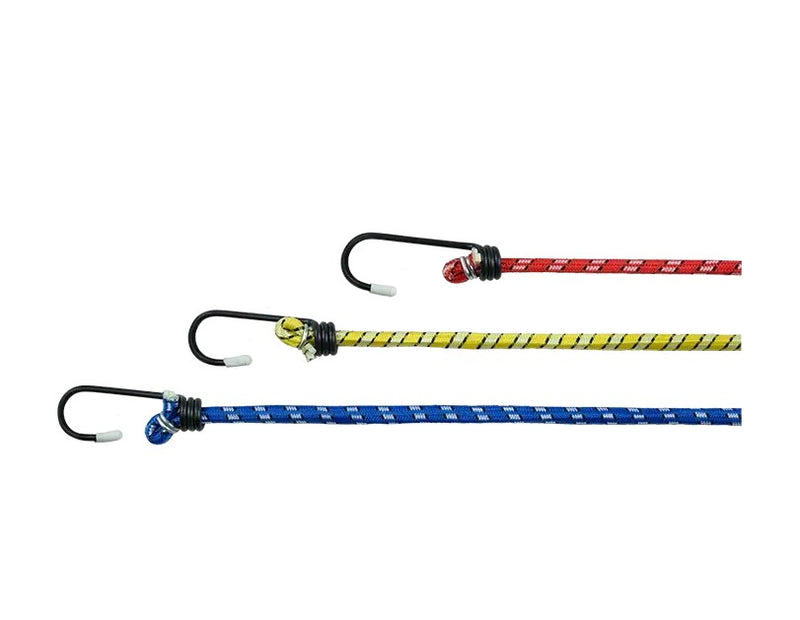 6 Piece Bungee Cord Set Heavy Duty Elastic Tie Down Straps Assorted Sizes Hook