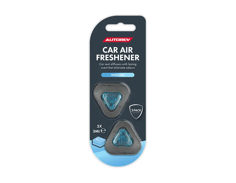 2 Pack Car Air Freshener Vent Clip Diffuser Odour Eliminator Long Lasting Scent