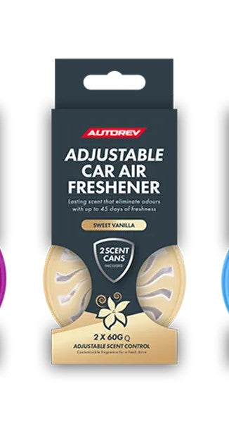 Adjustable Car Air Freshener 2 Pack Long Lasting Odor Eliminator Cans Assorted