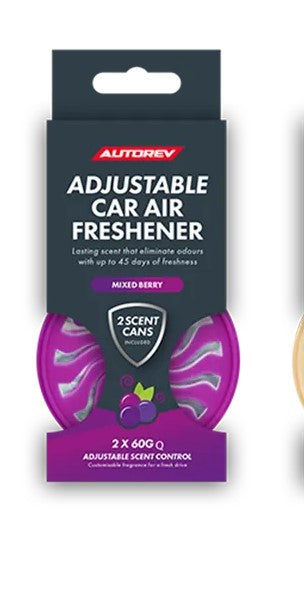 Adjustable Car Air Freshener 2 Pack Long Lasting Odor Eliminator Cans Assorted