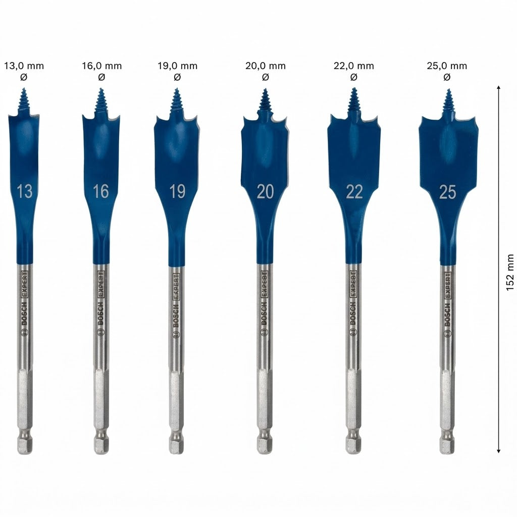 Bosch EXPERT SelfCut Speed Spade Drill Bit Set 6 Pc 13-25mm