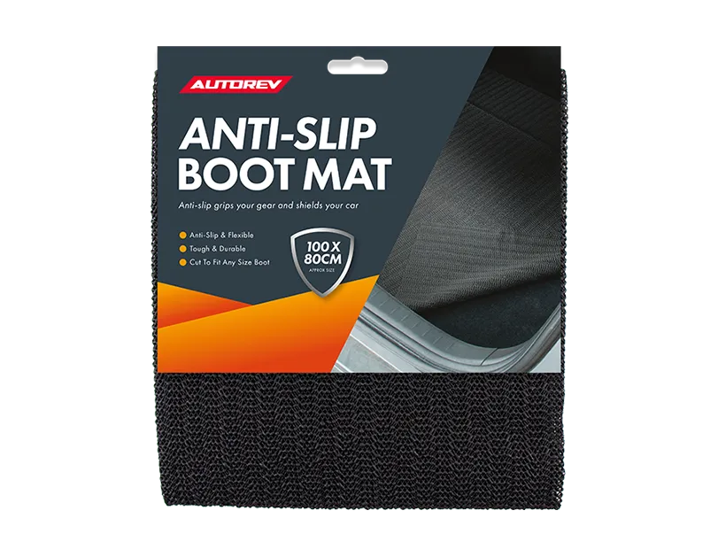 Anti-Slip Boot Mat 100 x 80cm Non-Slip Rubber Car Trunk Cargo Liner Cut to Size
