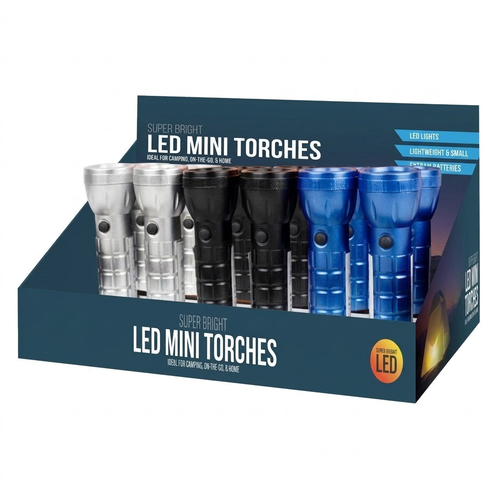 LED Super Bright Mini Torch CDU Battery Operated Lightweight Camping Pocket Flashlight