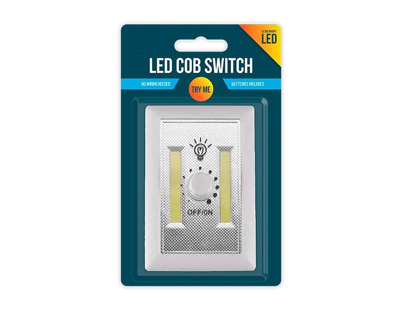 LED COB Switch Light Wireless Dimmer Wall Night Light Battery Included 100 Lumen