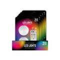 Pack of 2 Colour Changing LED Puck Lights with Remote Control - 12 Preset Colors