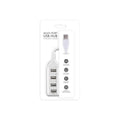 4 in 1 USB Hub Splitter 4 Port USB 2.0 High Speed 480Mbps Adapter PC Mac Laptop