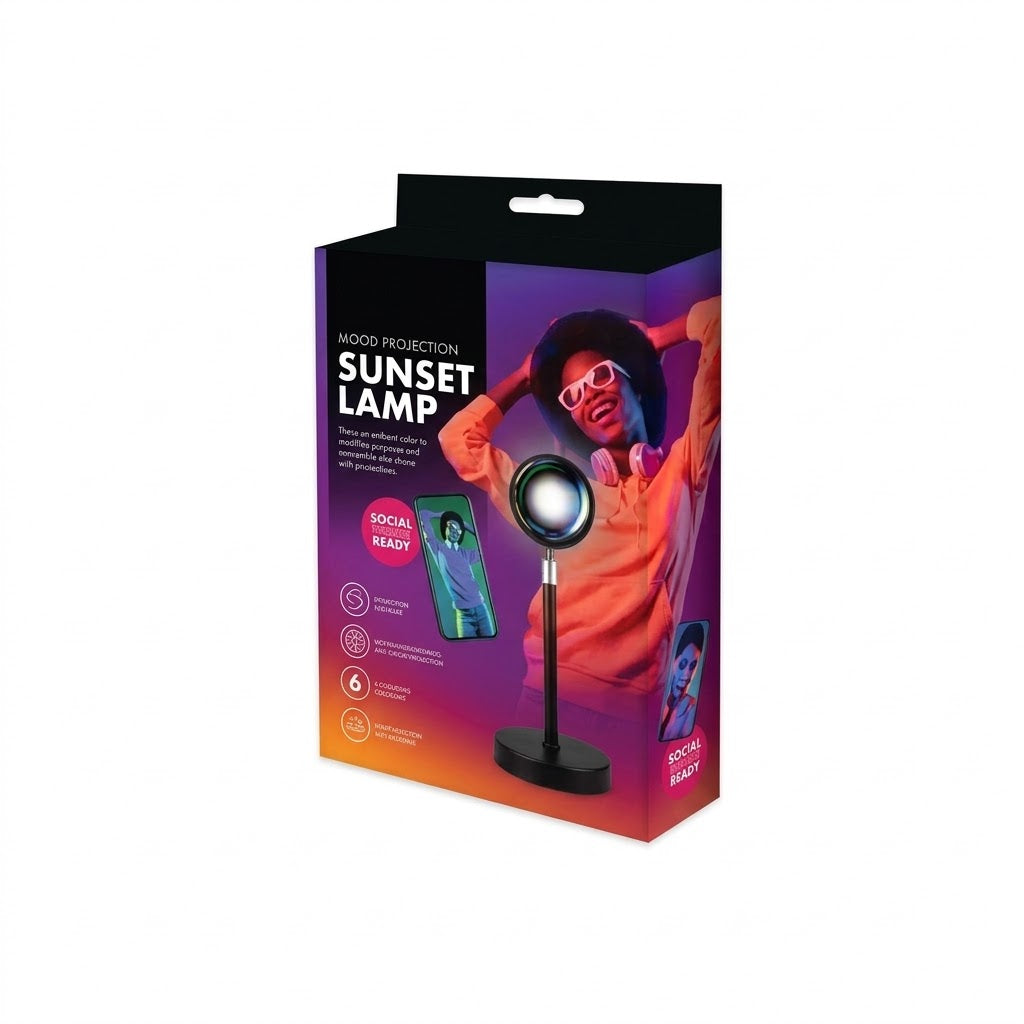 Sunset Projection Lamp 27cm USB Mood Light Studio Selfie Livestream Backlight