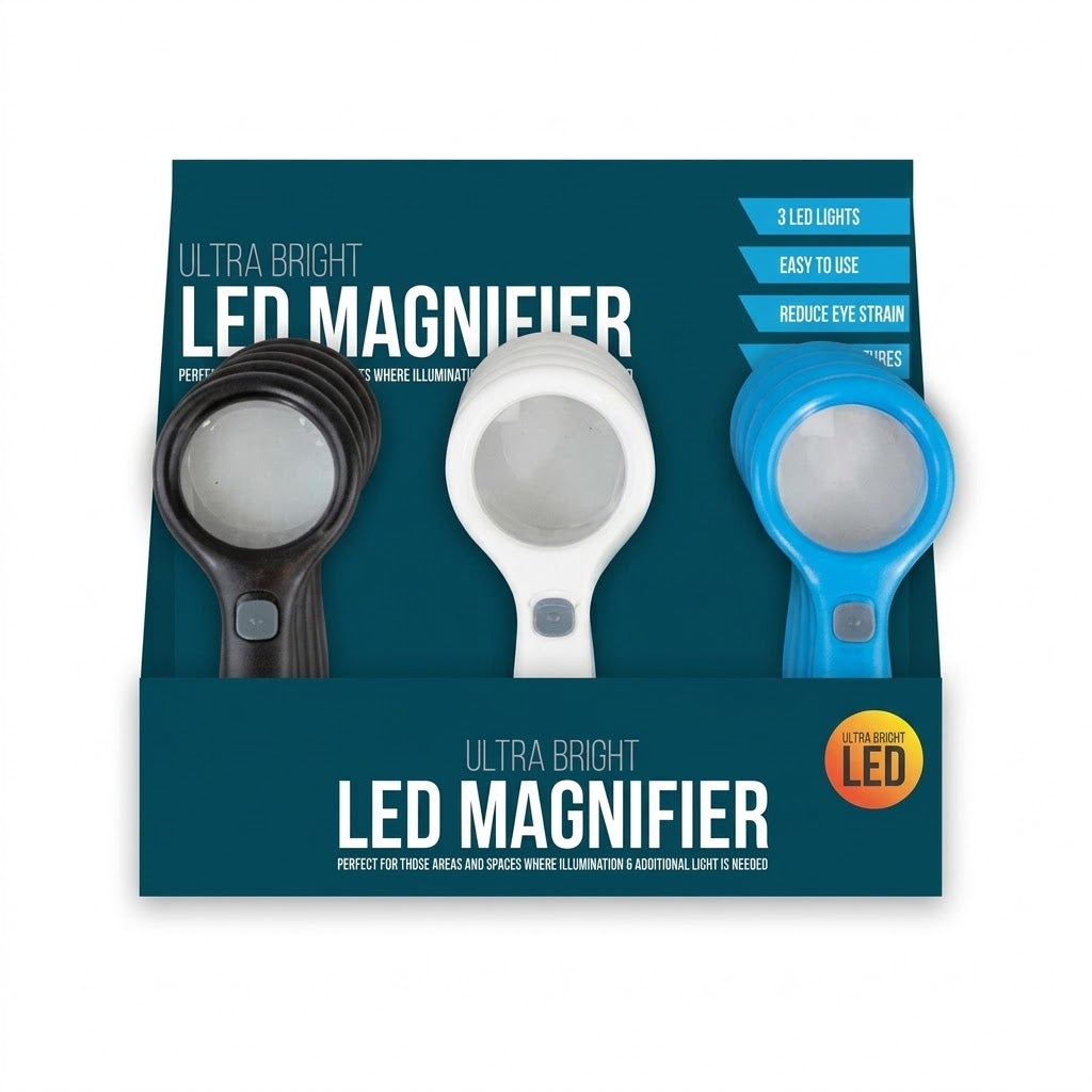 LED Magnifying Glass Magnifier Lighted Handheld Reading Hobby