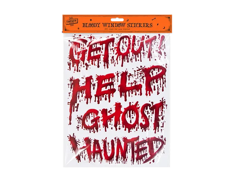 Halloween Blood Window Stickers PVC Vinyl Splatter Decals Glass Door Clings Decor