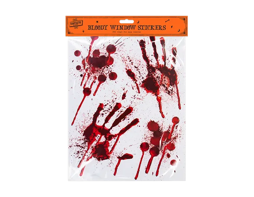 Halloween Blood Window Stickers PVC Vinyl Splatter Decals Glass Door Clings Decor