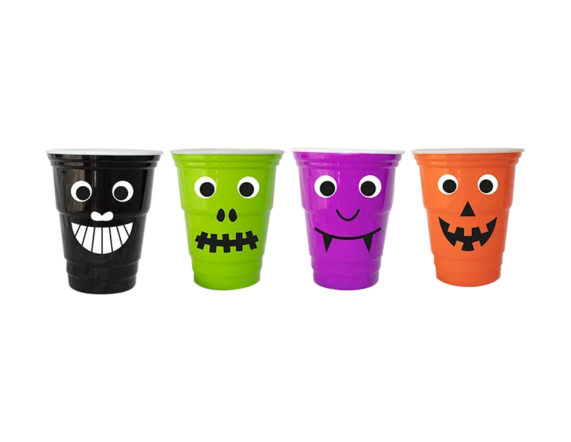 Halloween Plastic Cup Googly Eyes Sturdy Drink Tumbler Party Tableware Kids Mug