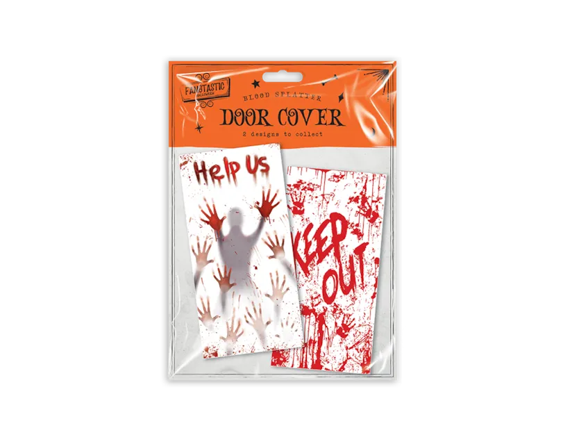 Halloween Scary Door Cover Banner Banner Party Decor Keep Out Help Us Poster 165cm