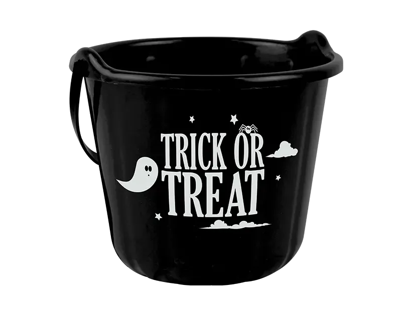 Halloween Trick Or Treat Bucket Plastic Candy Bucket Party Bag Prop Sweet Tub 22cm